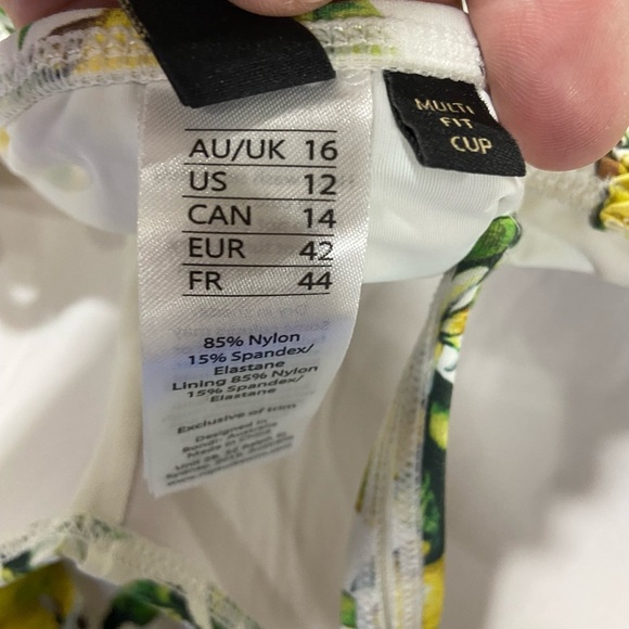 Niptuck Swim Lemons Joanne Twist Front Design Tummy Control Women's Swimsuit, 12 - Picture 4 of 7